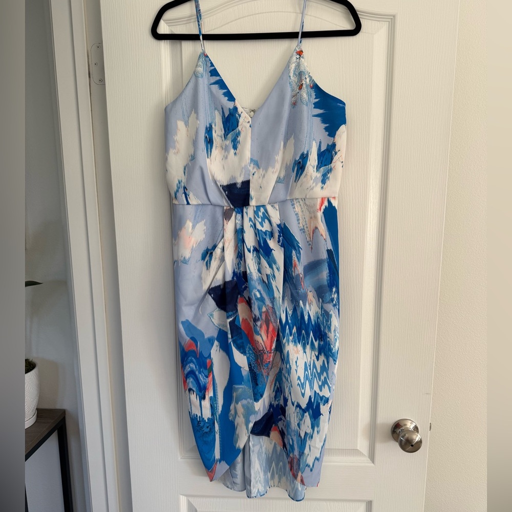 Beautiful Abstract Watercolor Chelsea 28 Dress Sz 10